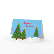 Season's Greetings Christmas Tree Design cards