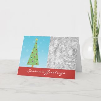 Season&#39;s Greetings Christmas Tree Holiday Cards
