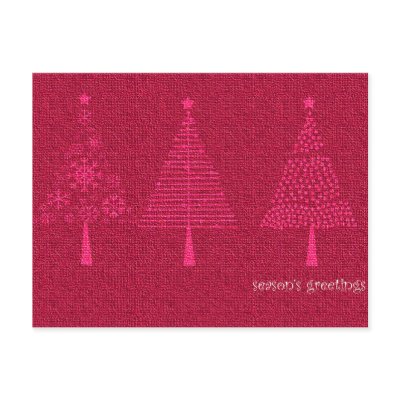 Season's Greetings -Christmas trees Post Card by kool27