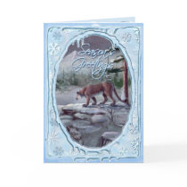 SEASON'S GREETINGS COUGAR by SHARON SHARPE cards