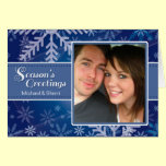 Season's Greetings Custom Name & Photo Card cards