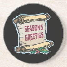 Seasons Greetings Drink Coaster