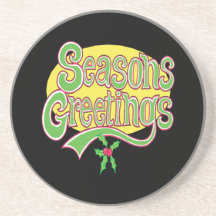 Seasons Greetings Drink Coaster