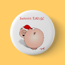 Season's Greetings (Eatings) Pig Cartoon. buttons by graphicdoodles Season's Greetings (Eatings) Pig Cartoon. buttons