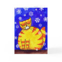 Seasons Greetings Fat Cat - Card