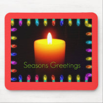 Season's Greetings Flame mousepads