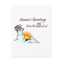 Seasons Greetings From The Both Of Us Me postcards by TeeZazzle Seasons Greetings From The Both Of Us Me postcards