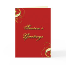 Season's Greetings Gold Lettering Card cards
