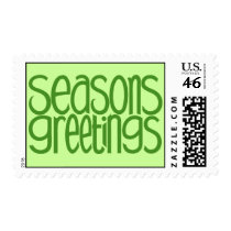 Seasons Greetings Green Stamp by floatinglemons Seasons Greetings Green Stamp