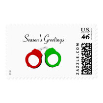 Seasons Greetings Handcuffs postage by CelebrationZazzle Seasons Greetings Handcuffs postage