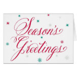 Season's Greetings holiday card cards