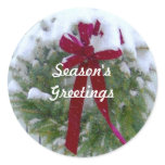 Season's Greetings Holiday Card Envelope Seals