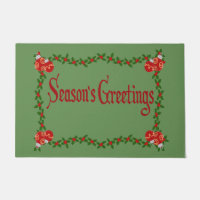 Season's Greetings Holiday Doormat