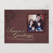 Seasons Greetings - Holiday - Family - Photo Postcard