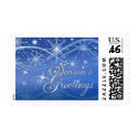 Season's Greetings Holiday Postage - Blue postage