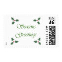 Seasons Greetings Holly Berries postage