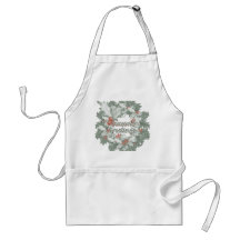 Season's Greetings (holly wreath) Apron