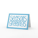 Seasons Greetings Ice Blue Card