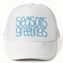 Seasons Greetings Ice Blue Hat