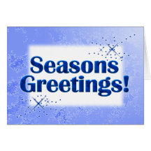 Seasons Greetings In Blue Cards