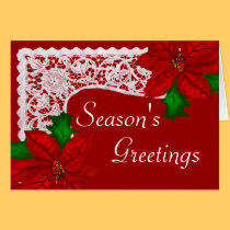 Season's Greetings in Lace cards