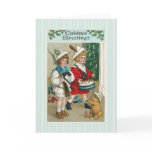 Season's Greetings Kids with Teddy Bear