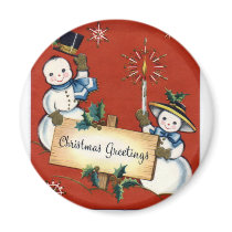 Season's Greetings Refrigerator Magnet