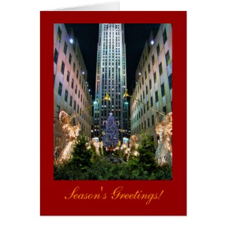 Season's Greetings: NYC Rockefeller Center Tree A1 Cards