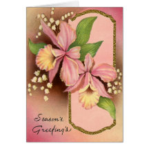 Seasons Greetings Orchids Card