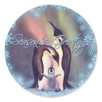 SEASON'S GREETINGS PENGUINS by SHARON SHARPE stickers by sharonsharpe SEASON'S GREETINGS PENGUINS by SHARON SHARPE stickers
