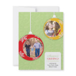 Season's Greetings Photo Ornaments Flat Card Invitations