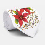 Season's Greetings Poinsettias ties