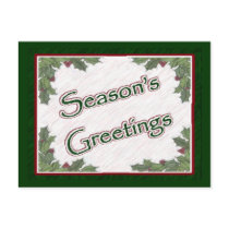 Season's Greetings Postcard