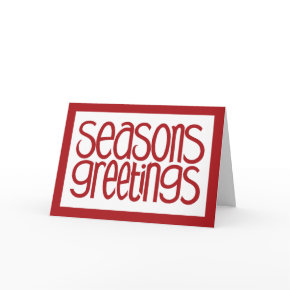 Seasons Greetings Red Card