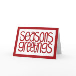 Seasons Greetings Red Card