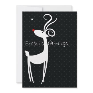 Season's Greetings Reindeer Party Invitation invitation