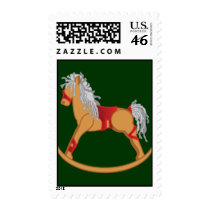 Seasons Greetings: Rocking Horse Postage Stamps