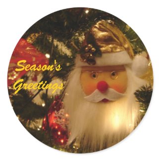 Season's Greetings Santa Claus sticker
