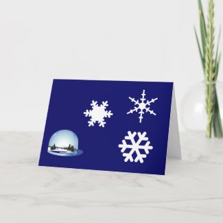 Season's Greetings,snow flakes Greeting Card