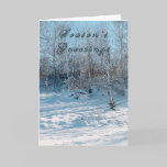 Season's Greetings Snow On Trees cards