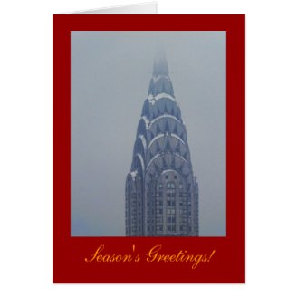 Seasons Greetings: Snowcapped Chrysler Building A1 Card