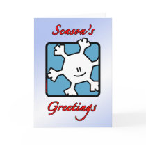 Season's Greetings Snowflake Card cards