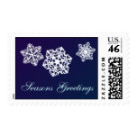 Seasons Greetings Snowflake postage stamps