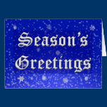 Season's Greetings snowflakes snow greeting card cards