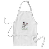 Seasons Greetings Snowman Apron