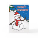 Season's Greetings Snowman Christmas Card by screwballgraphics Season's Greetings Snowman Christmas Card