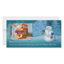 Season's Greetings Snowman photo cards