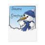 Seasons Greetings Snowman Postcard