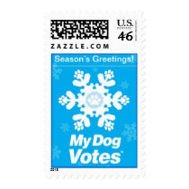 Season's Greetings Stamp From My Dog Votes stamps