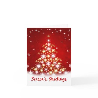 Season's Greetings - Star Tree Christmas Card card